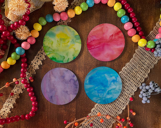 Colourblock Abstract Coasters Set of 4