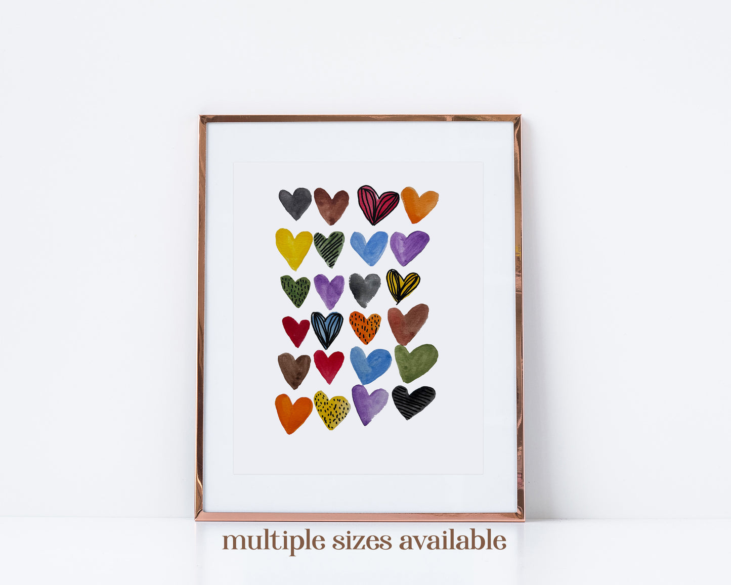 LGBTQ Hearts Pride Poster Print