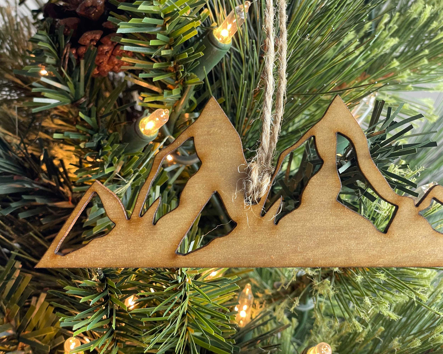 Mountain Wood Rustic Ornament