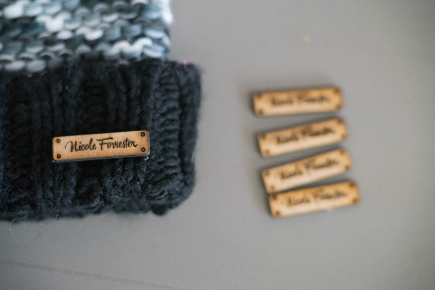 Wood Knitting Crochet Tags - Small Bars