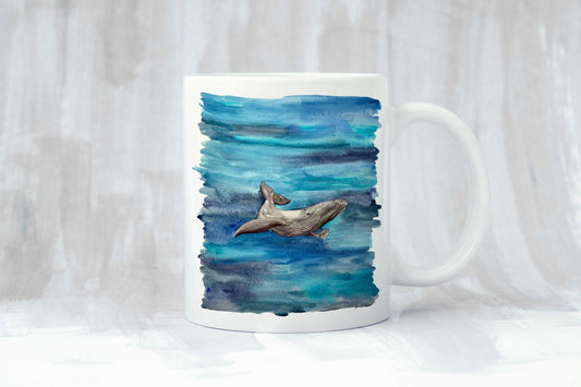 Painted Whale Coffee Mug