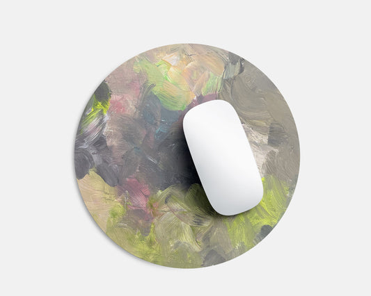 Grey & Green Mousepad