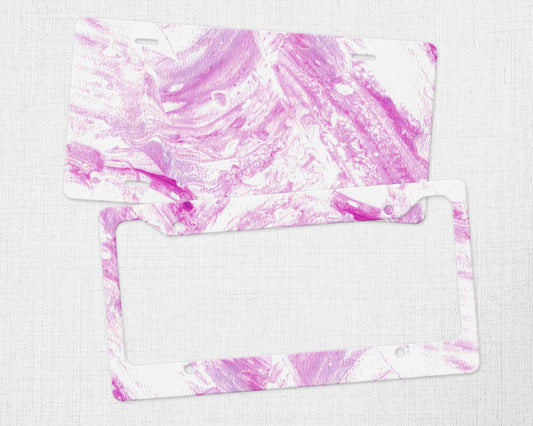 Orchid Abstract License Plate - Testicular Cancer