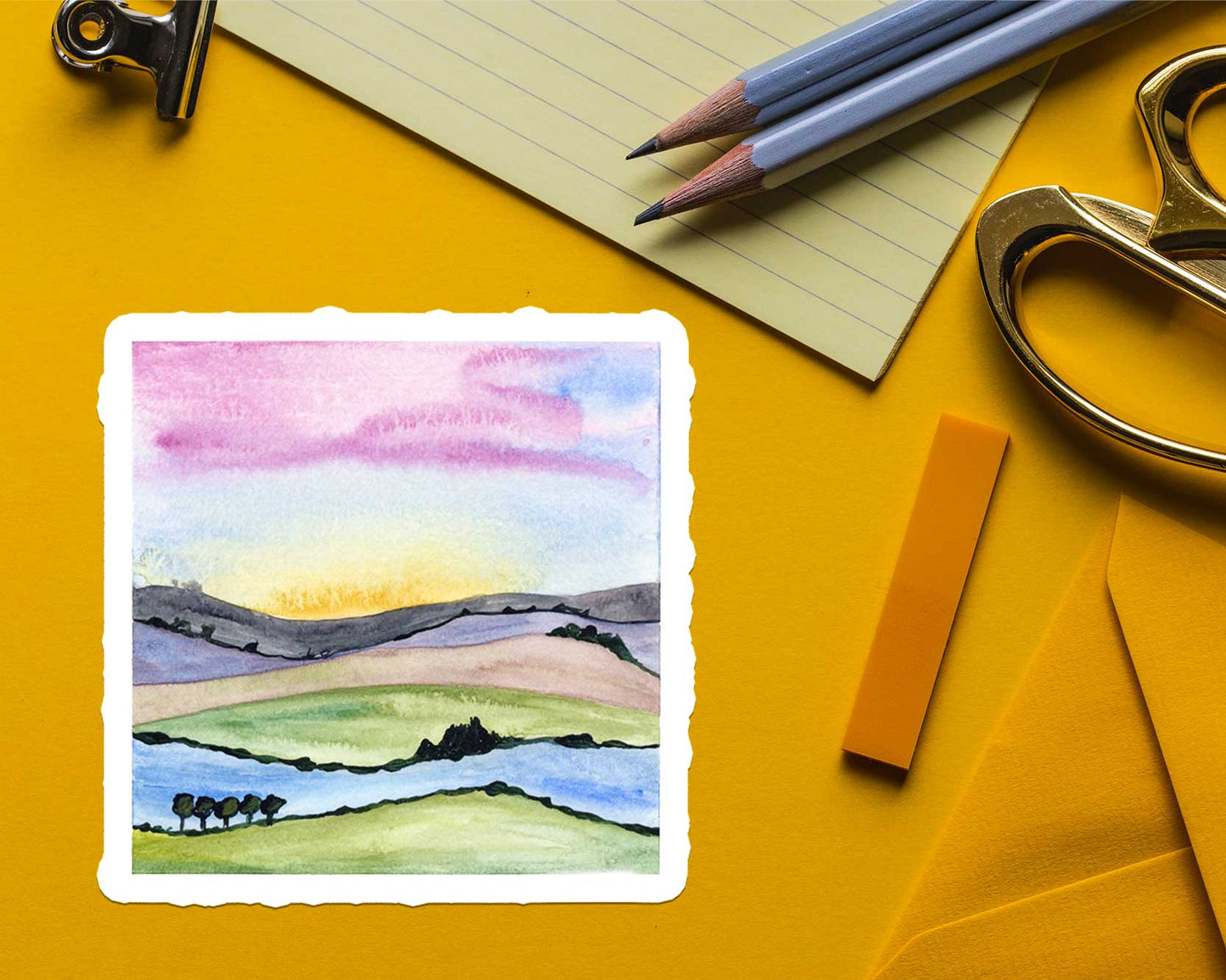 River Sunset Sticker