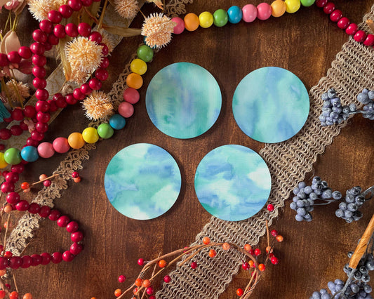 Ocean Abstract Coasters Set of 4