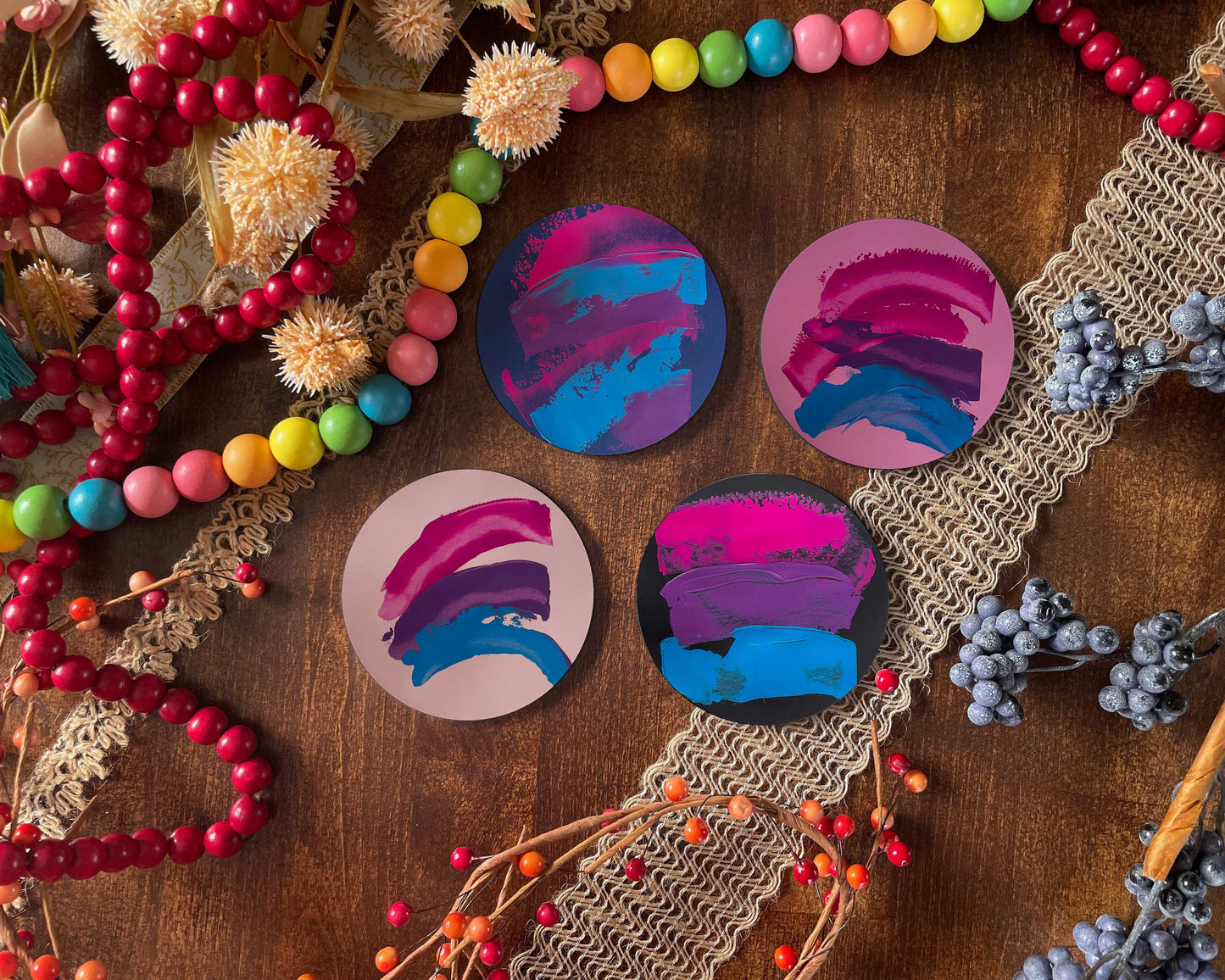 Bisexual Pride Coasters Set of 4