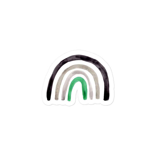 Agender No. 2 Stickers - Rainbow