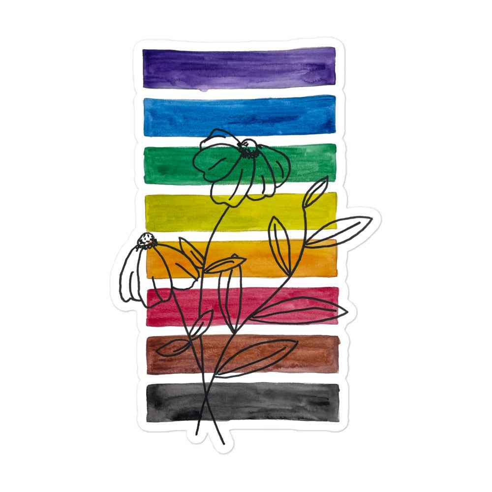 LGBTQ+ Sticker No. 15 - Flowers