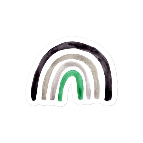 Agender No. 2 Stickers - Rainbow