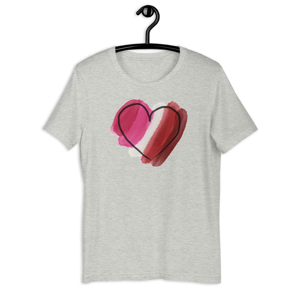 Lesbian No. 3 Shirt - Watercolour Heart