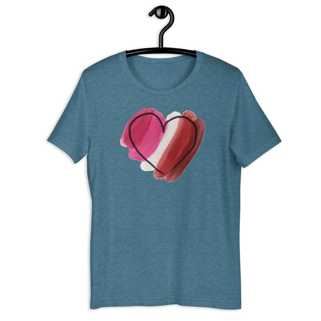 Lesbian No. 3 Shirt - Watercolour Heart
