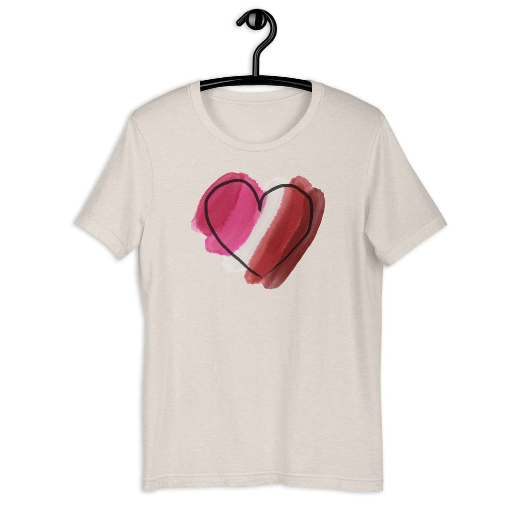 Lesbian No. 3 Shirt - Watercolour Heart