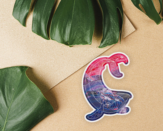 Bisexual Whale Sticker