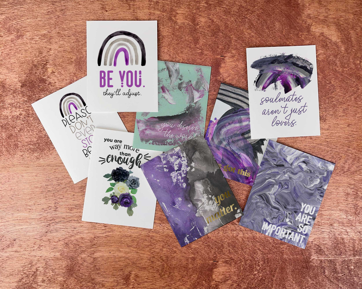 Asexual Support Greeting Cards Six Pack