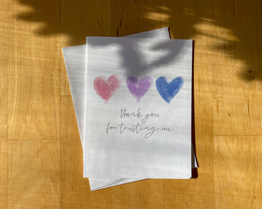 Bisexual Support Card - Thank you For Trusting Me