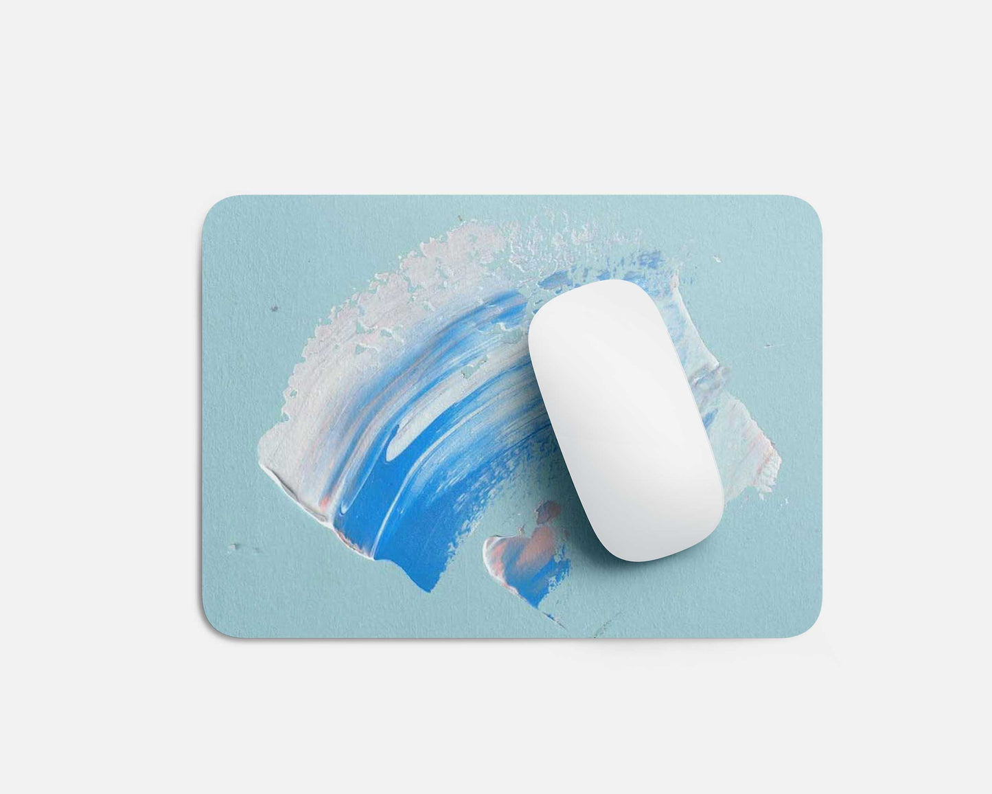 Light Blue & White Mousepad