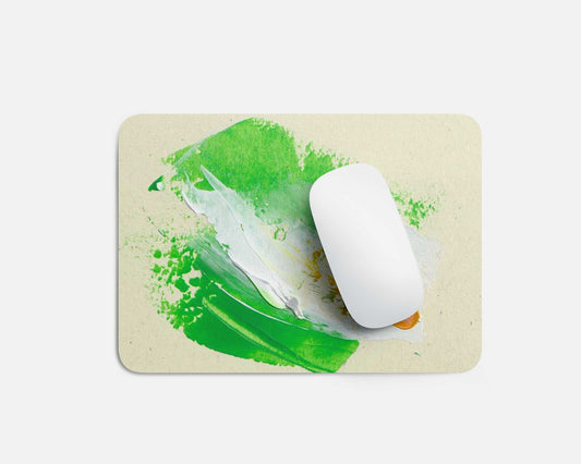 Green & White Mousepad