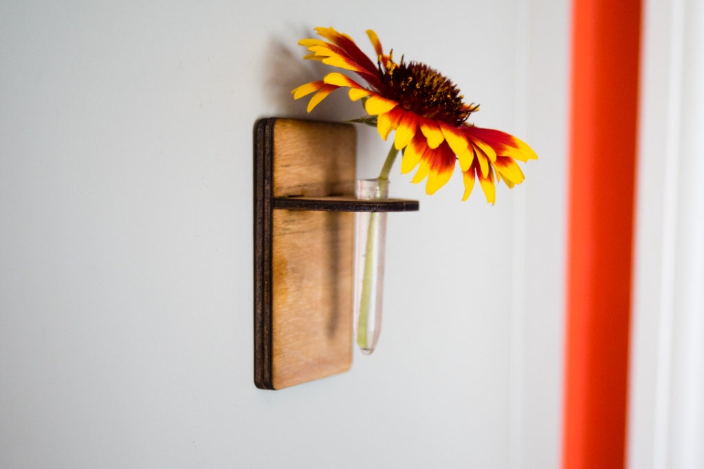 Magnetic Bud Vase - Test Tube Vase - Flower Vase - Office Vase - Tiny Vase - Office Decoration - Cubicle Decoration - Apartment Decor