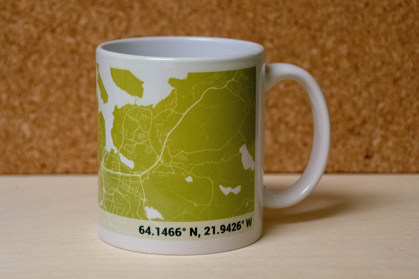 Personalized GREEN City Map Mug