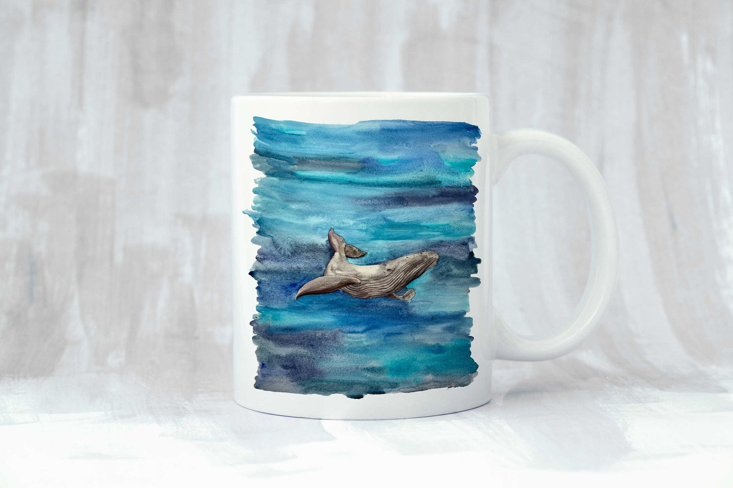 Painted Whale Coffee Mug