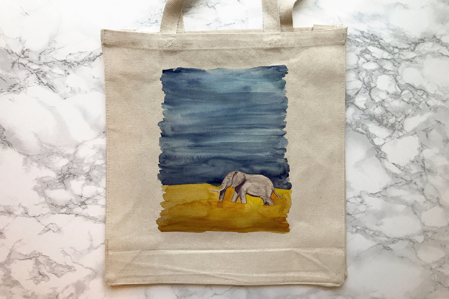 Painted Elephant Tote Bag