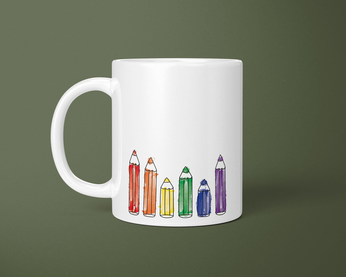 Rainbow Crayons Coffee Mug