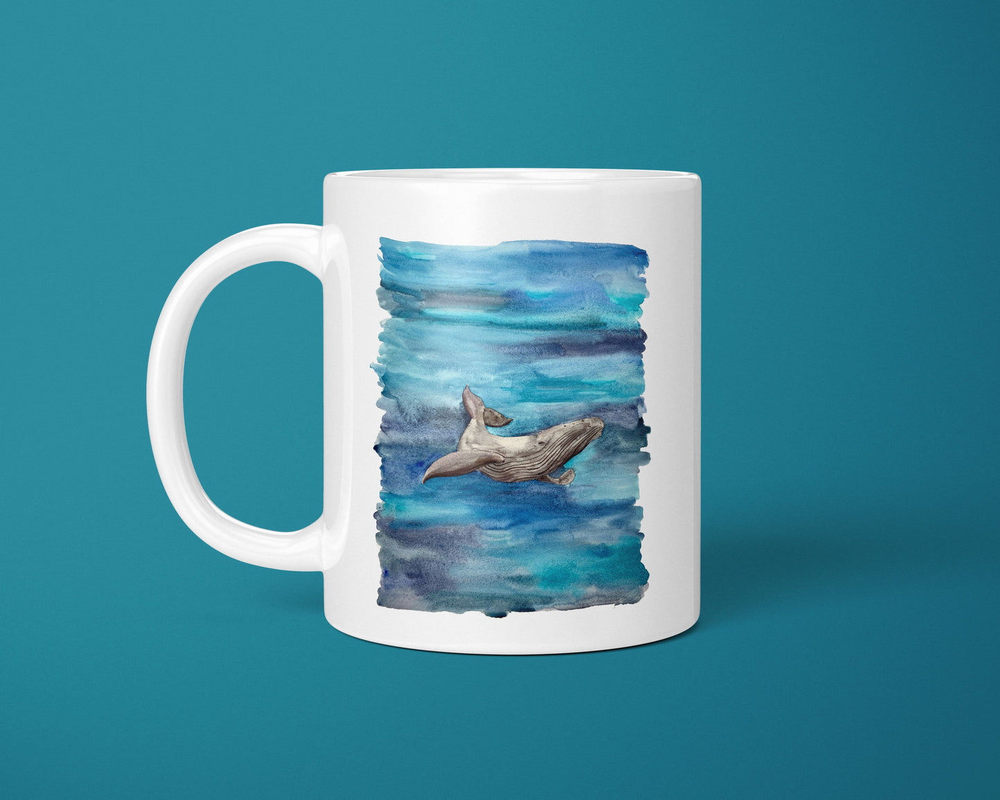 Painted Whale Coffee Mug