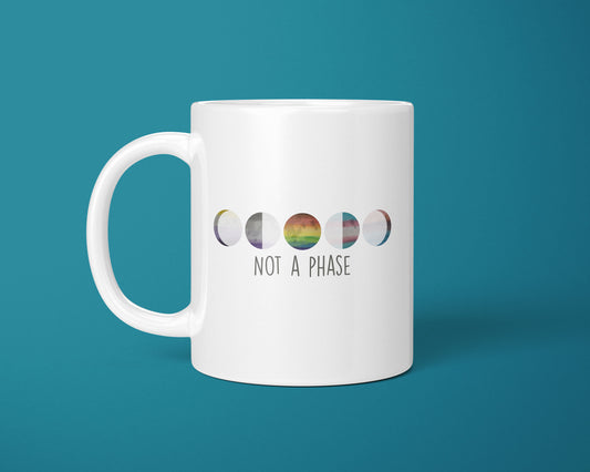 Not a Phase: Pride Flag Coffee Mug