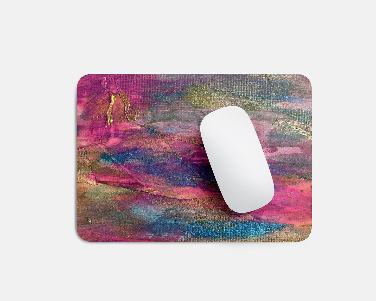 Pink and Turquoise Mousepad
