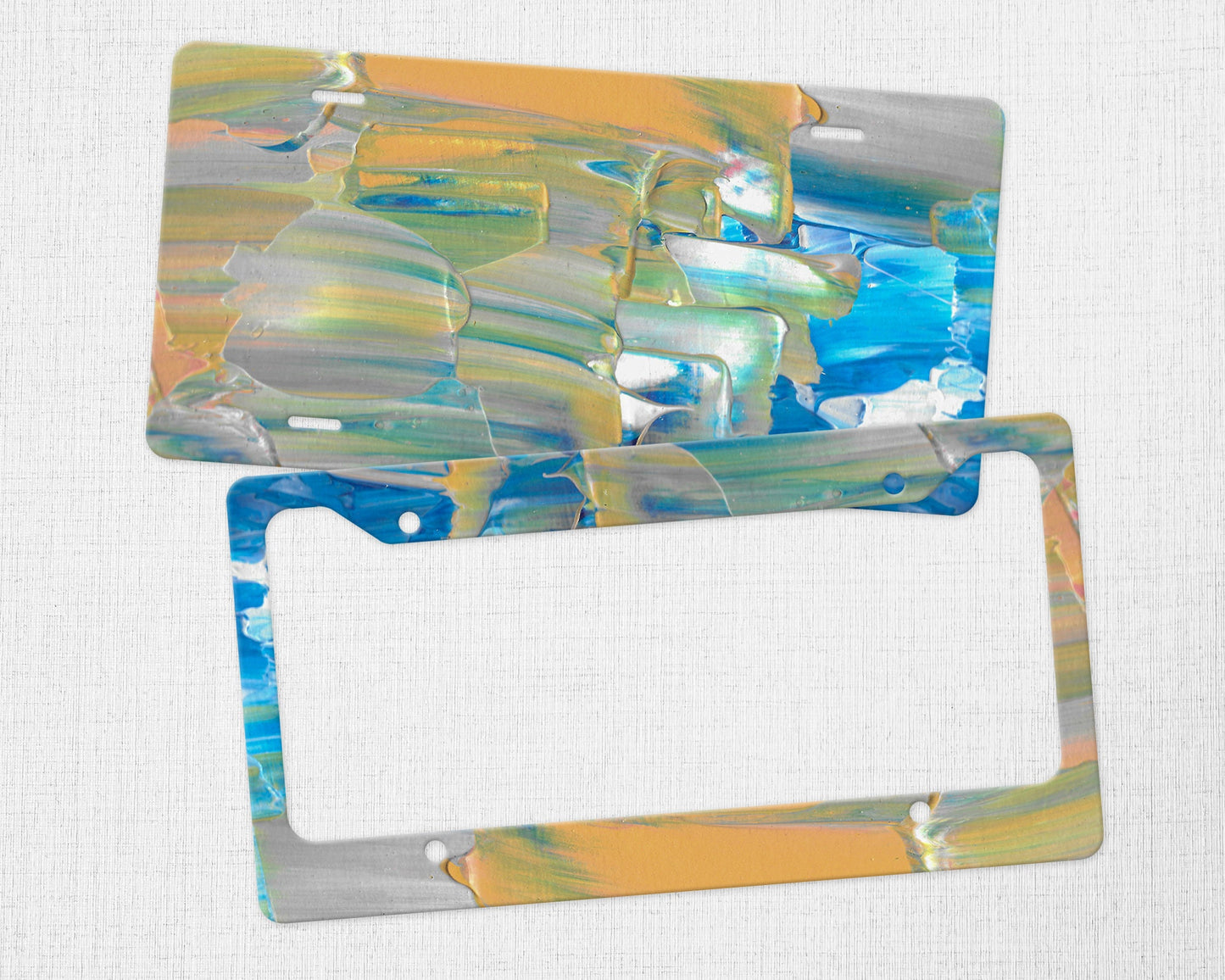Multicolored Abstract License Plate