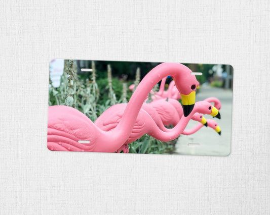 Pink Flamingo License Plate