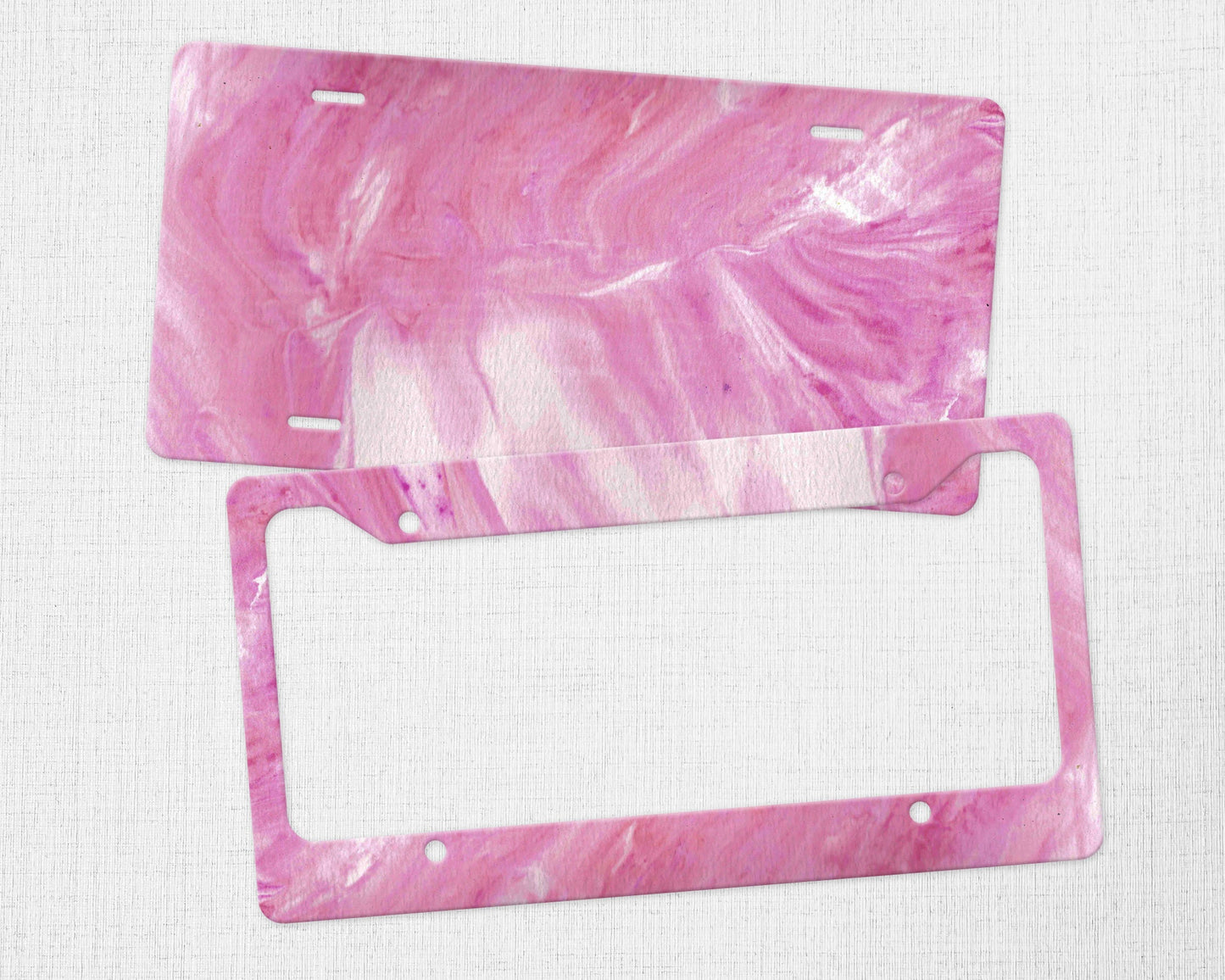 Pink Abstract License Plate - Breast Cancer, Gendercide, Women's Health, Paget's disease, Eosinophilic Diseases, Nursing Mothers