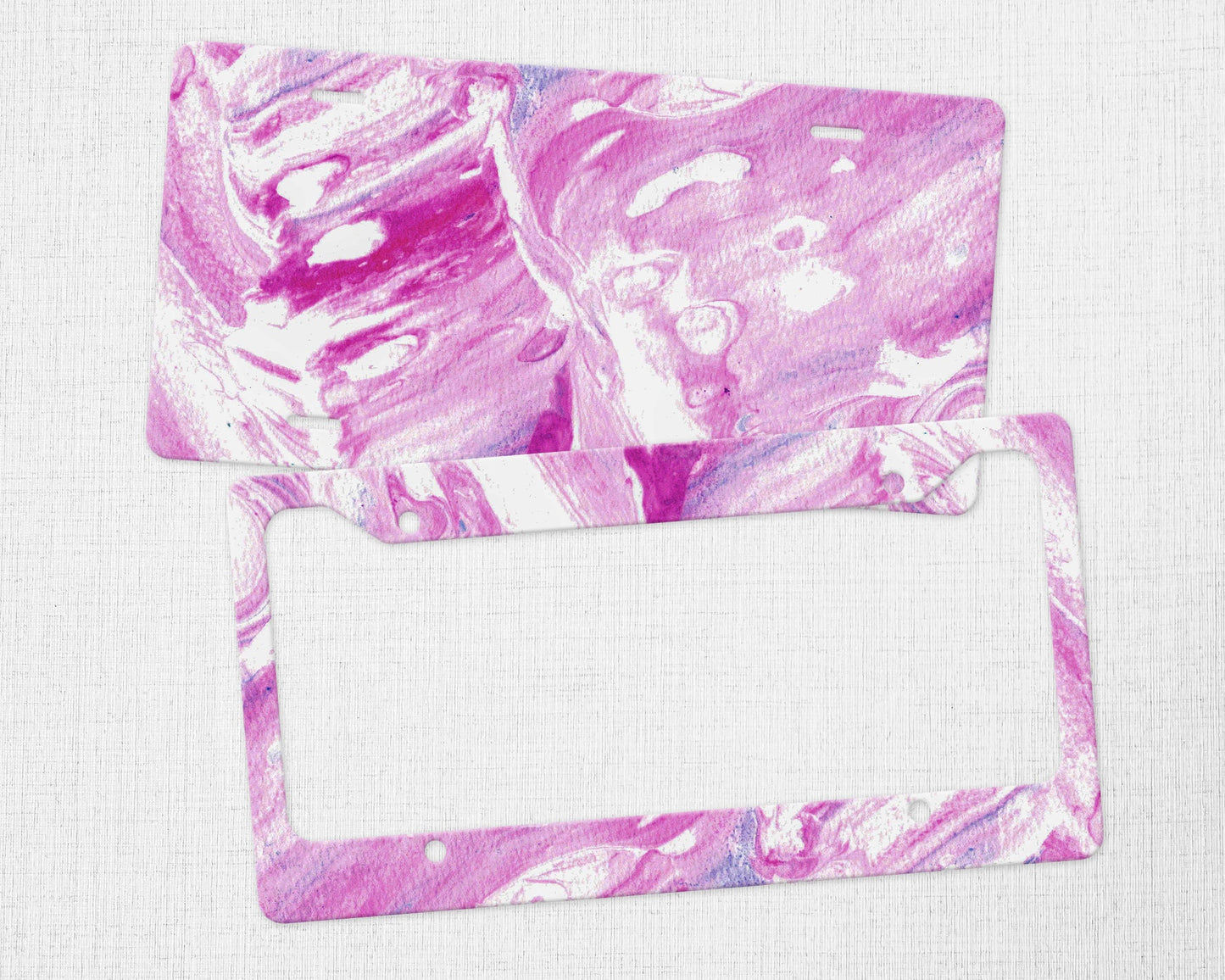 Lavender Abstract License Plate - Cancer