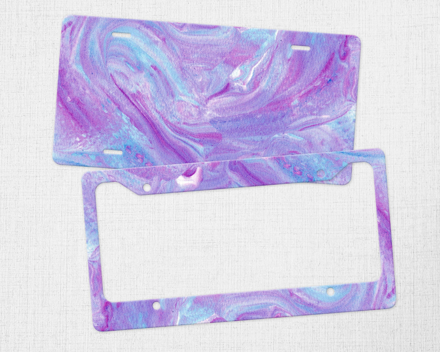 Purple and Blue Abstract License Plate - Rheumatoid Arthritis, Childhood Stroke, Smith-Magenis Syndrome, Mixed Connective Tissue Disease