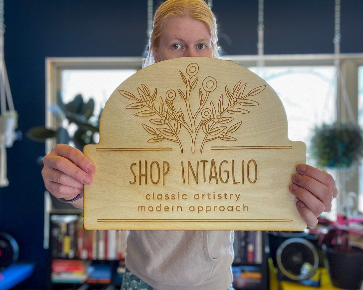 Wood Shop Logo Sign - Sign for Events - Craft Fair Sign - Vendor Show Sign