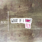 What if I Fly Sticker